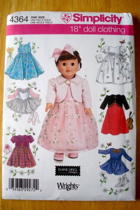 Items Similar To 18 Inch Doll Clothes Pattern Simplicity 4364 On Etsy