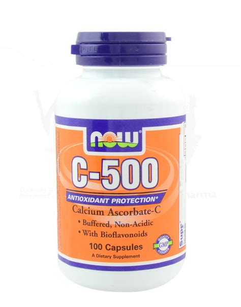 C 500 Calcium Ascorbate C By Now Foods 100 Capsules