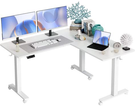 Claiks Triple Motor L Shaped Standing Desk 63 X 55 Inch Corner Stand