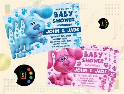 Baby Shower Blues Clues Invitation Baby Shower Invitation - Etsy