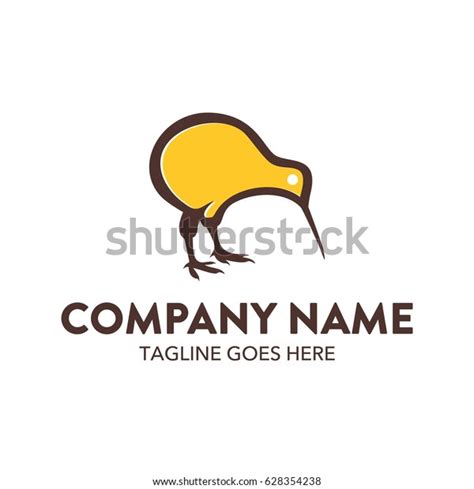 Unique Kiwi Bird Logo Template Stock Vector (Royalty Free) 628354238