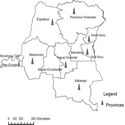 Map Of Drc Showing Locations Of Sample Collection Download Scientific