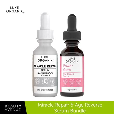 Luxe Organix Power Glow Vit C 20 Serum 30ml And Miracle Repair