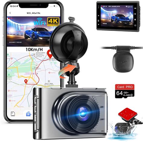 K Dashcam Auto Vorne Hinten Dashcam Auto Mit Wifi Gps Auto Kamera Und