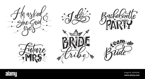 Bride Tribe Hand Drawn Lettering Quote Wedding Inspiration Calligraphy