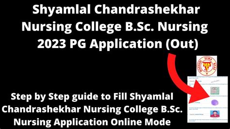 Scnc B Sc Nursing Application Form Out How To Fill Application