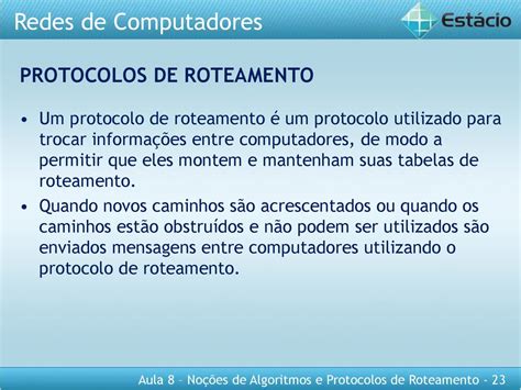 Aula No Es De Algoritmos E Protocolos De Roteamento Ppt Carregar