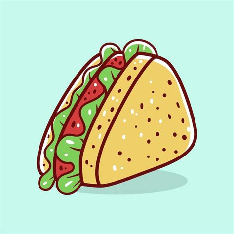 Premium Vector Sandwich Tacos Element Vector Illustration