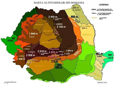 Harta Unitati De Relief Romania