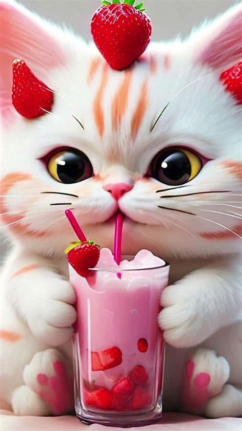 Cute Cat Eating Strawberry Yummy Cat Funnyshorts Funny Youtube