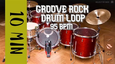 10 Minute Backing Track Groove Rock Drum Beat 95 BPM YouTube