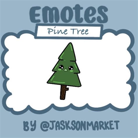 Cute Pine Tree Emote 4 Sizes Discord Youtube Twitch Etsy