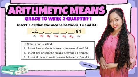 Arithmetic Means Grade 10 Week 2 Learning Task 2c Youtube