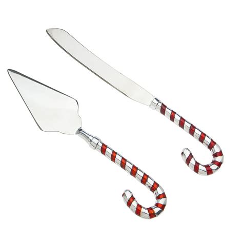 Candy Cane Cake Knife And Server