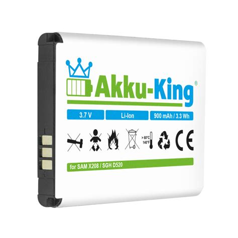 Akku Kompatibel Mit Samsung Ab043446be Li Ion 900mah Für Sgh P900