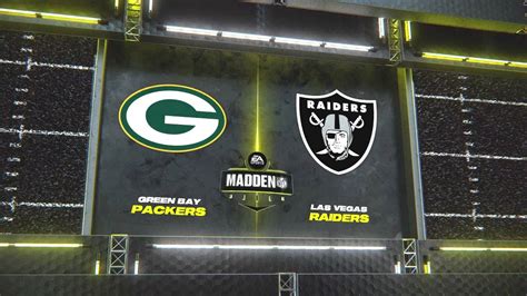 Madden Nfl Green Bay Packers Vs Las Vegas Raiders Simulation Week