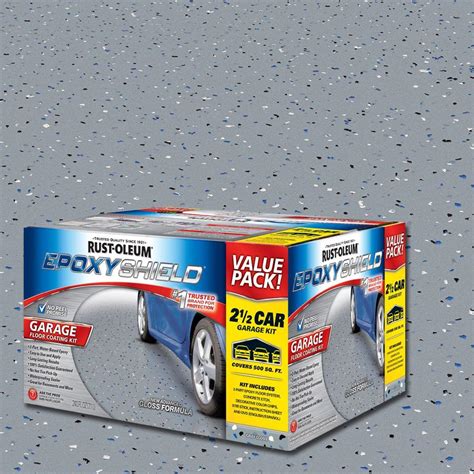 Rust Oleum Epoxyshield 2 Gal Gray 2 Part High Gloss Epoxy Garage Floor