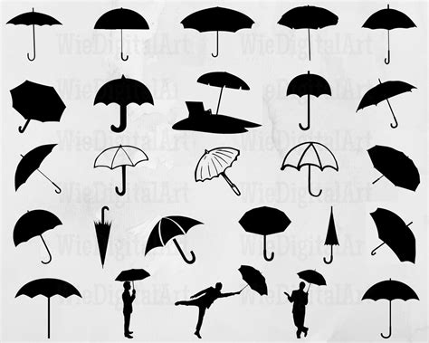 Umbrella Svg Umbrella Silhouette Umbrella Svg Bundle Umbrella Svg ...