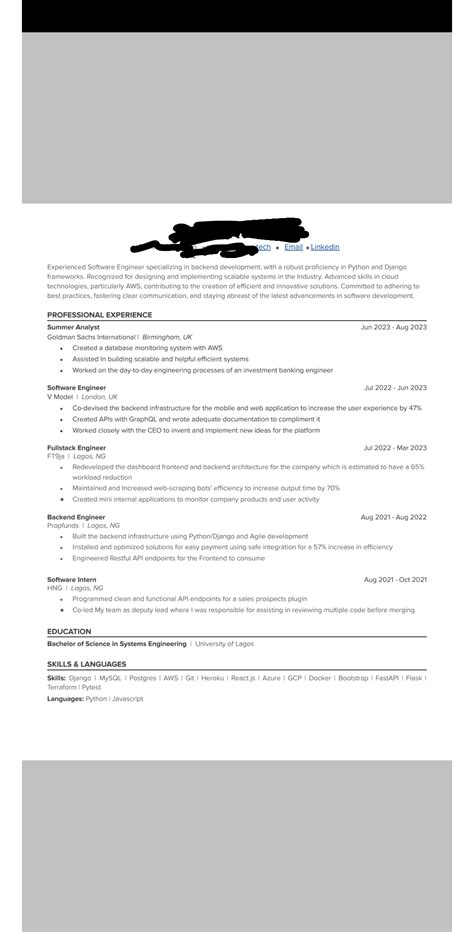 Please Roast My Resume R Resumes