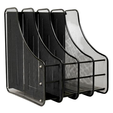 Velesolv Metal Mesh Magazine Holder Slots Tiered Shelf File Rack Tray