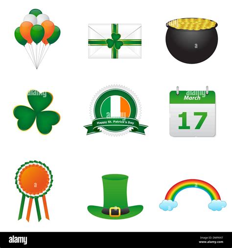 St Patrick S Day Icons Stock Vector Image Art Alamy