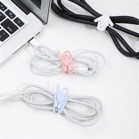 Mini Cable Winder Silicone Cord Organizer Cute Winder Tie Cable The