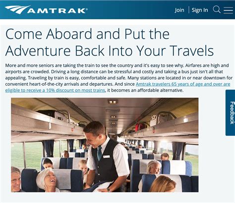 Amtrak — Senior Benefits - Riper Years