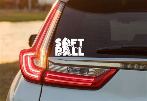 Softball Hitter Vinyl Decal Softball Decal Fastpitch Softball Decal Etsy