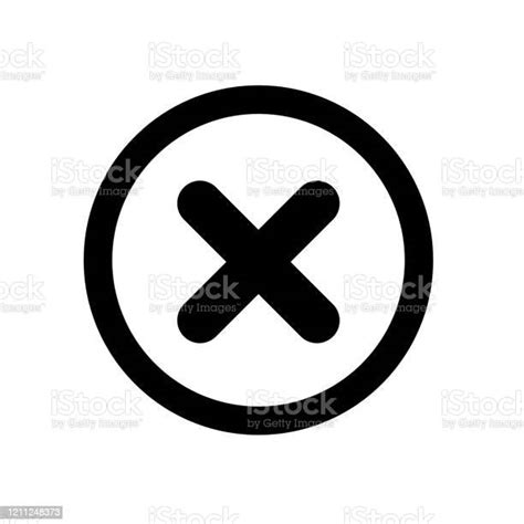 The Black Cross Inside Circle Isolated Vector Illustration Stock