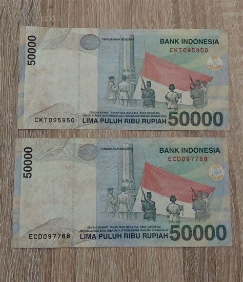 Uang Kertas Lama Pecahan 50000 Edisi Tahun 1999 On Carousell