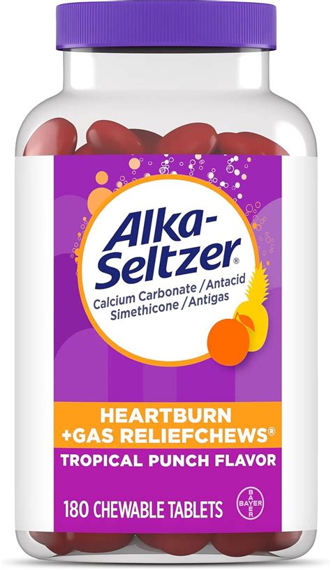 Amazon Alka Seltzer Heartburn Gas ReliefChews Fast Antacid