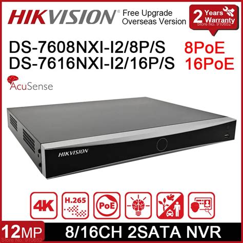 Hikvision K Mp Ch Ch Poe Nvr Ds Nxi I P S Poe Ds Nxi