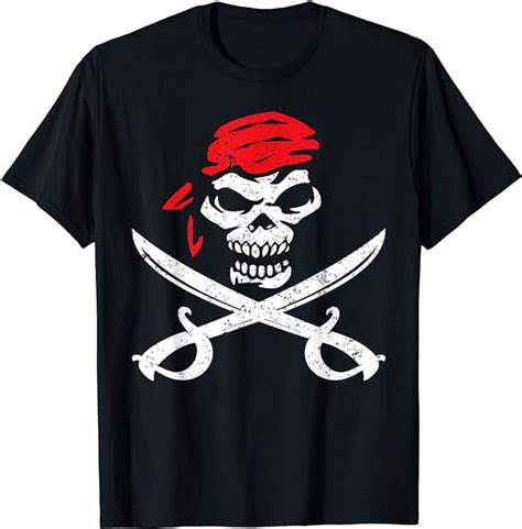 Pirate Shirt With Crossbones And Eye Patch Skull Graphic T Shirt