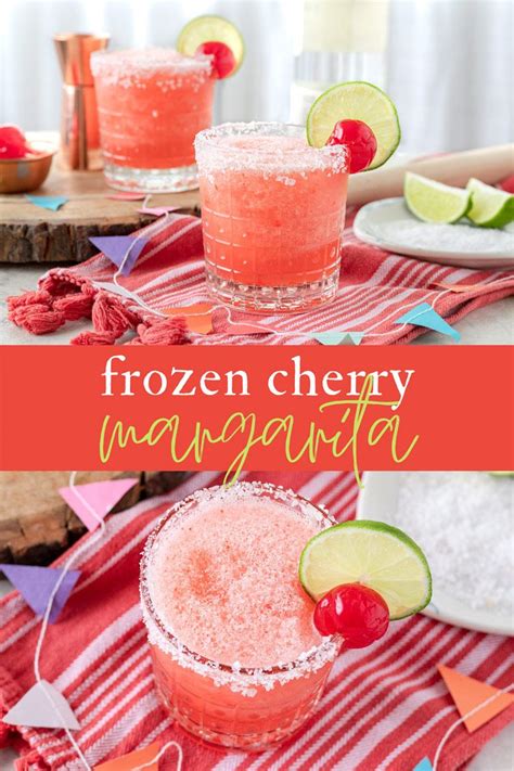 Frozen Cherry Margaritas Recipe Frozen Cherries Cherry Margarita