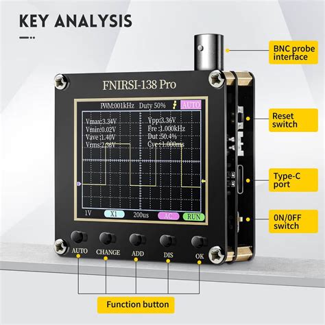 Fnirsi Pro Oscilloscope Tft Handheld Digital Oscilloscope