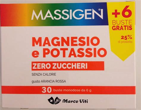 Massigen Magnesio E Potassio Senza Zucchero 30 Buste Amazon It