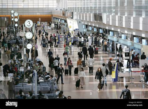 Haneda Airport Terminal 2 Departure And Check In Hall Tokyo Japan