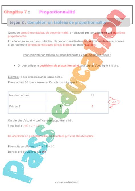 Séquence Fiche de préparation Compléter un tableau de