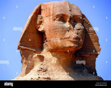 The Great Sphinx Of Giza Limestone Statue Of A Reclining Sphinx A