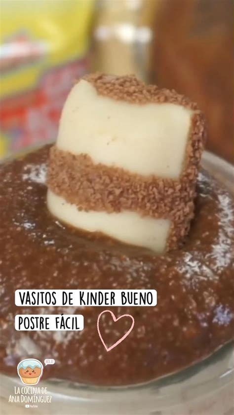 Vasitos de Kinder bueno Postre fácil