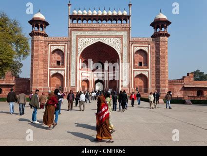 Gateway Of Taj Mahal Agra Uttar Pradesh India Old Vintage 1700s