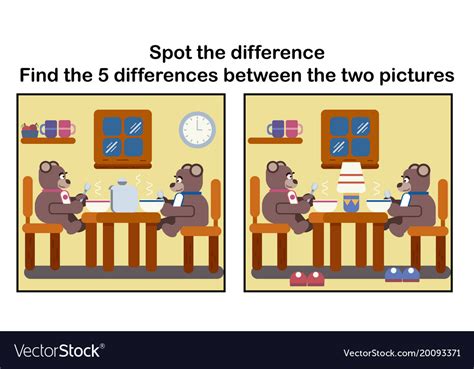 Cartoon Spot The Difference Royalty Free Vector Image The Best Porn