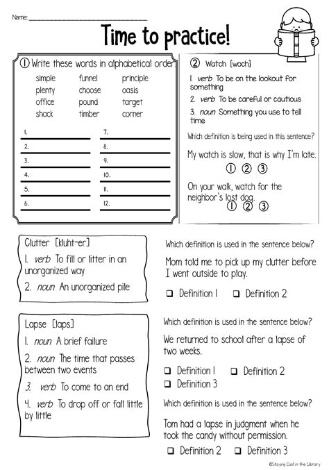 Dictionary Skills And Guide Words Worksheets Worksheets Library