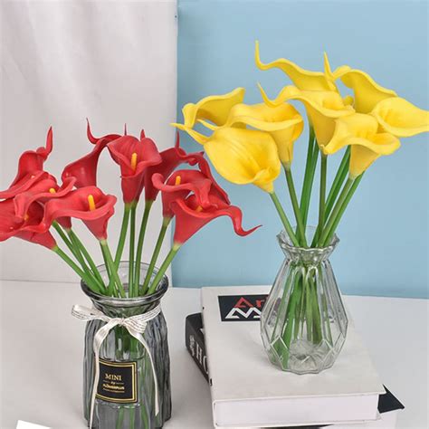 Artificial Calla Lily Stem Fake PU Flower Home Real Touch Etsy