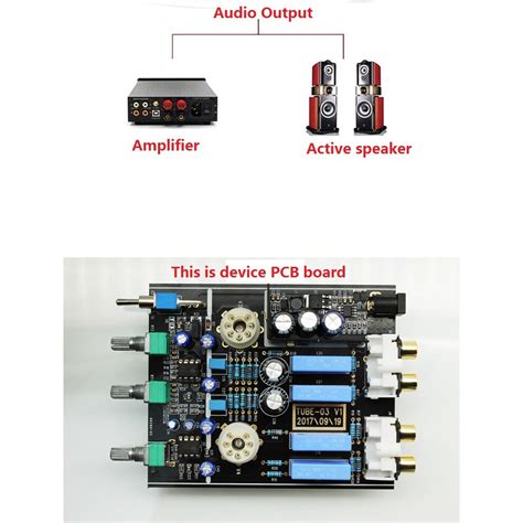 FX AUDIO Vacuum Tube Speaker Pre Amplifier HiFi Audio TUBE 03 Black