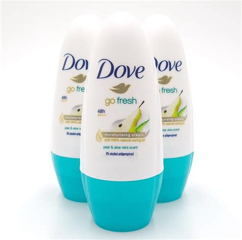 DOVE GO FRESH PEAR ALOE VERA SCENT ROLL ON ANTI PERSPIRANT 50ML 3 OR