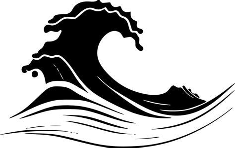 Waves, Minimalist and Simple Silhouette - Vector illustration 23853822 ...