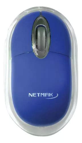 Mouse Luminoso Ptico Netmak Nm M Con Luz Led Usb Color Azul