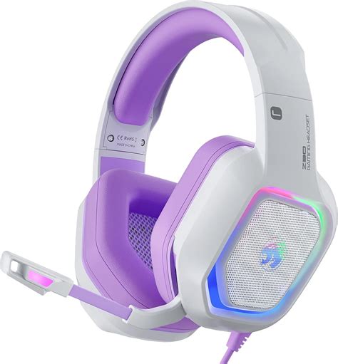 Ziumier Z30 Purple Gaming Headset For Ps4 Ps5 Xbox One Pc Wired Over Ear