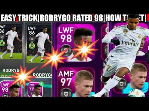 HOW TO GET RODRYGO RATED 98 EASY TRICK PES 2020 MOBILE Zaki